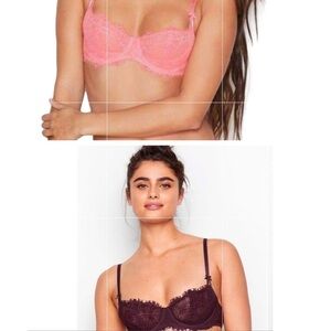 Victoria's Secret SET of 2 DREAM ANGELS Wicked Unlined 34DDD bra lot